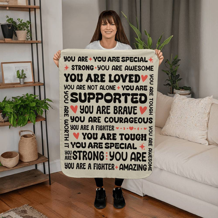 To My Daughter Braver (From Mom) – Sherpa Fleece Blanket - Marlofy.com