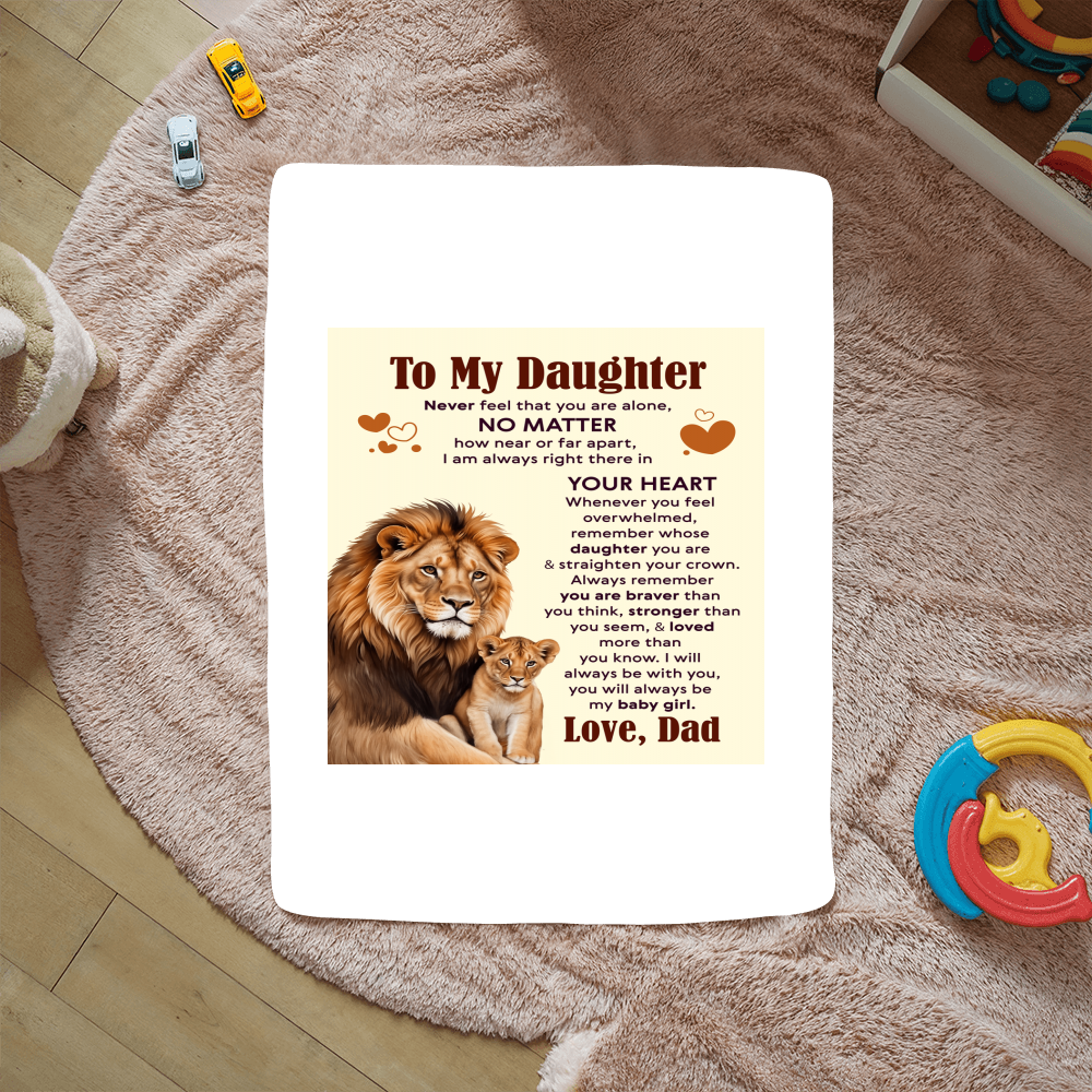 To My Daughter Never Feel Alone – Sherpa Fleece Blanket - Marlofy.com