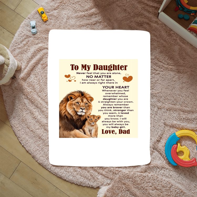 To My Daughter Never Feel Alone – Sherpa Fleece Blanket - Marlofy.com