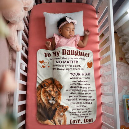 To My Daughter Never Feel Alone – Sherpa Fleece Blanket - Marlofy.com