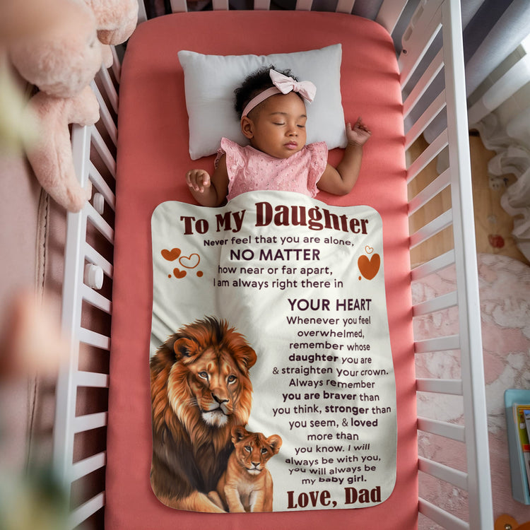 To My Daughter Never Feel Alone – Sherpa Fleece Blanket - Marlofy.com