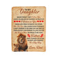 To My Daughter This Old Lion – Sherpa Fleece Blanket - Marlofy.com