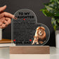 To My Daughter Braver – Acrylic Heart Plaque - Marlofy.com