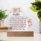 To My Beautiful Daughter – Acrylic Heart Plaque - Marlofy.com