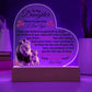 To My Daughter Old Lion – Acrylic Heart Plaque - Marlofy.com