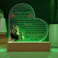 To My Daughter Old Lion – Acrylic Heart Plaque - Marlofy.com