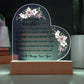 To My Beautiful Daughter – Acrylic Heart Plaque - Marlofy.com