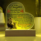 To My Daughter Old Lion – Acrylic Heart Plaque - Marlofy.com