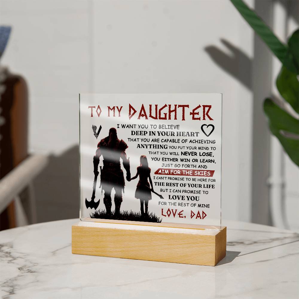 To My Daughter Skies – Acrylic Square - Marlofy.com
