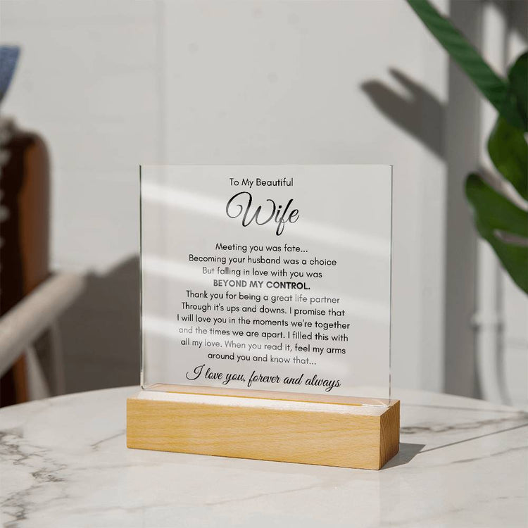 To My Wife Fate – Acrylic Square - Marlofy.com