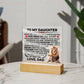 To My Daughter Braver – Acrylic Square - Marlofy.com