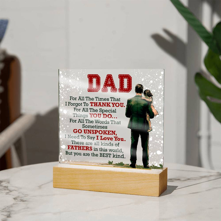 Thank You Dad - Acrylic Square - Marlofy.com