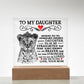 To My Daughter Lion Crown – Acrylic Square - Marlofy.com
