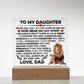 To My Daughter Braver – Acrylic Square - Marlofy.com