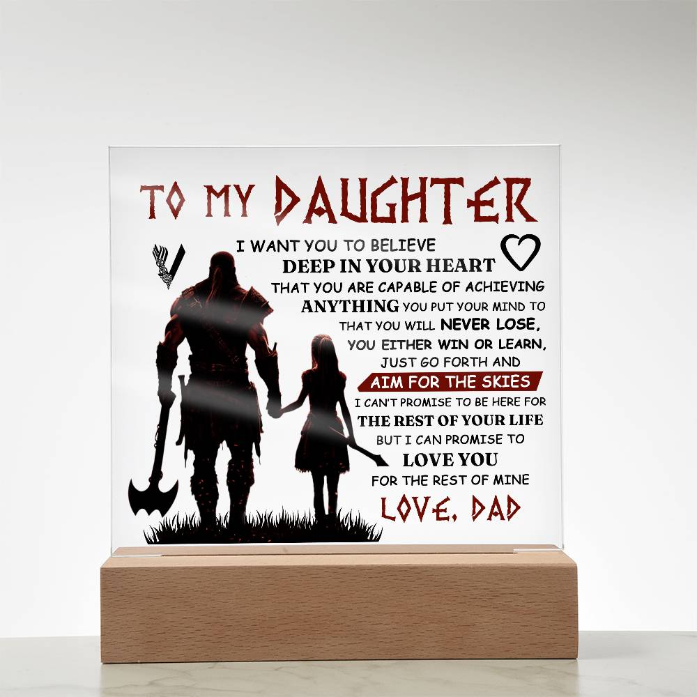 To My Daughter Skies – Acrylic Square - Marlofy.com
