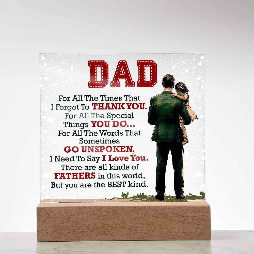 Thank You Dad - Acrylic Square - Marlofy.com
