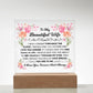 To My Beautiful Wife – Acrylic Square - Marlofy.com