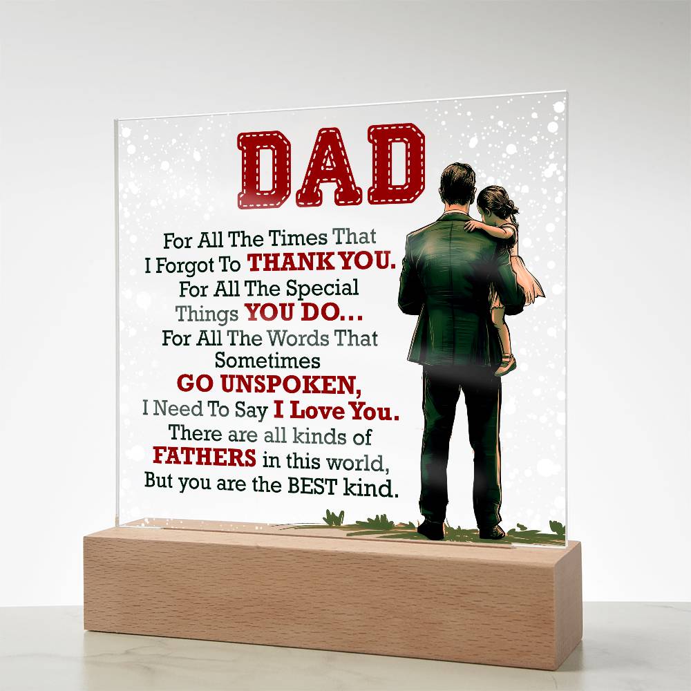 Thank You Dad - Acrylic Square - Marlofy.com