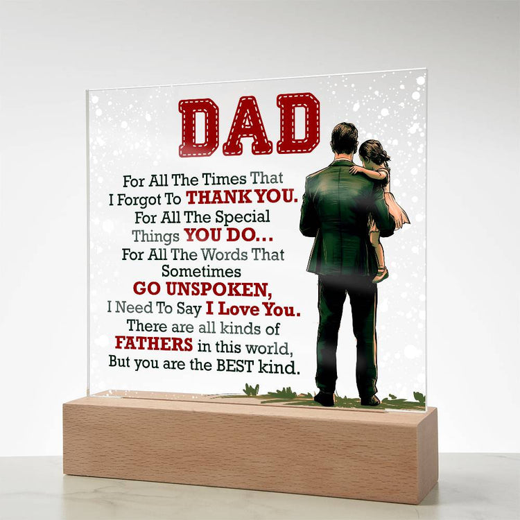 Thank You Dad - Acrylic Square - Marlofy.com
