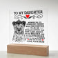 To My Daughter Lion Crown – Acrylic Square - Marlofy.com