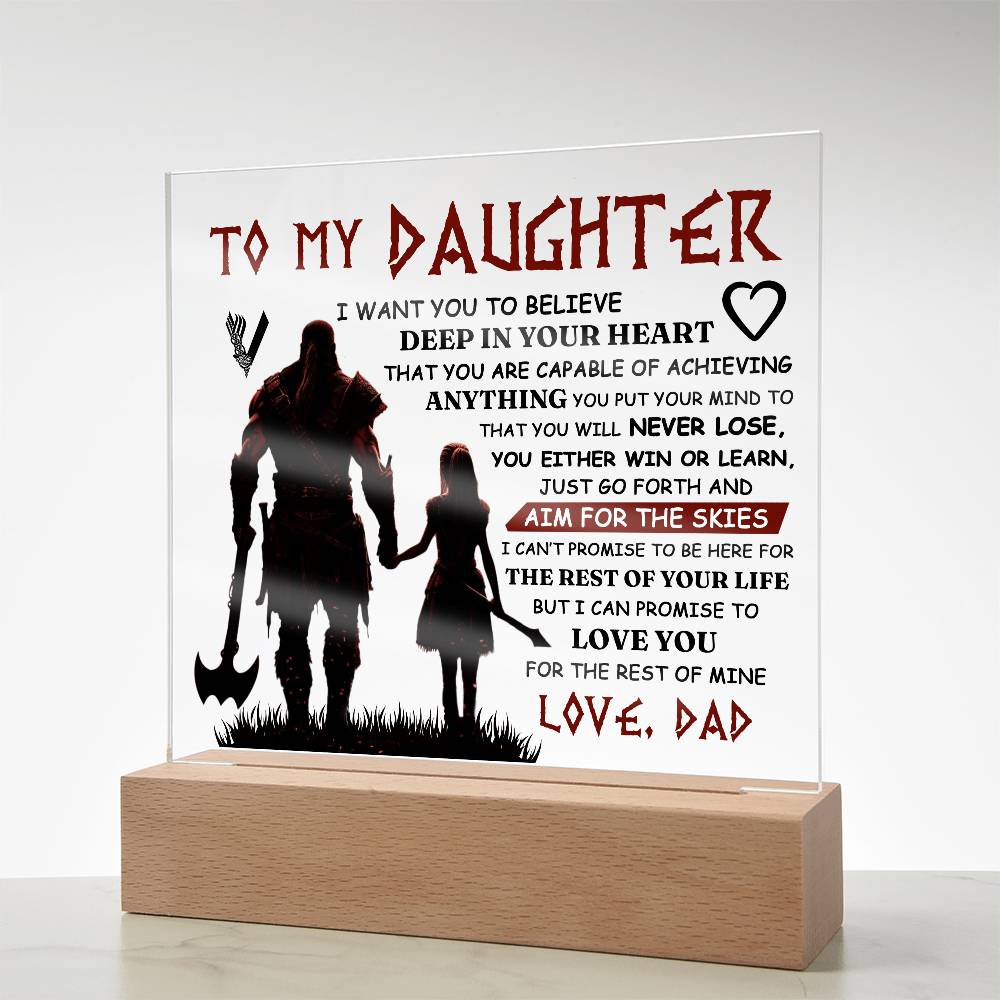 To My Daughter Skies – Acrylic Square - Marlofy.com
