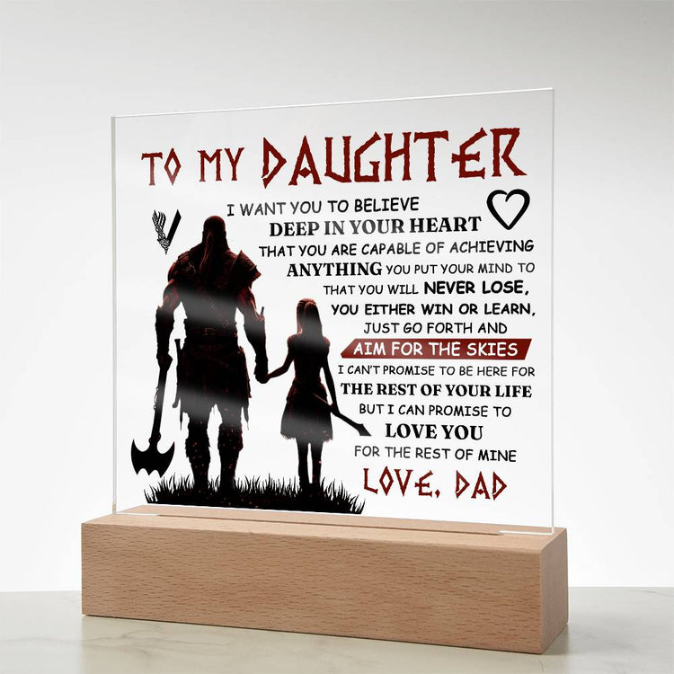 To My Daughter Skies – Acrylic Square - Marlofy.com