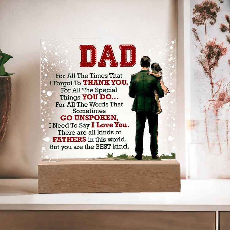 Thank You Dad - Acrylic Square - Marlofy.com