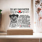 To My Daughter Lion Crown – Acrylic Square - Marlofy.com