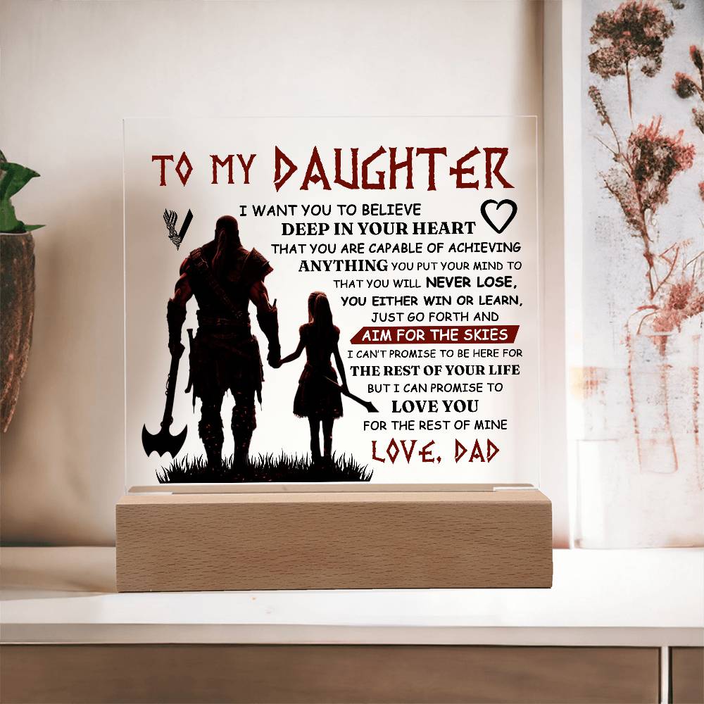 To My Daughter Skies – Acrylic Square - Marlofy.com