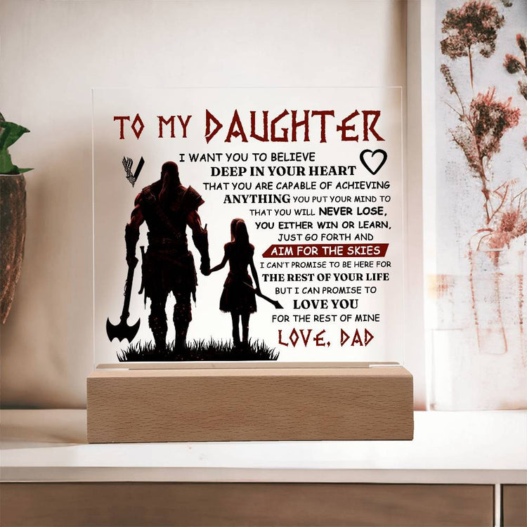 To My Daughter Skies – Acrylic Square - Marlofy.com