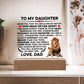 To My Daughter Braver – Acrylic Square - Marlofy.com