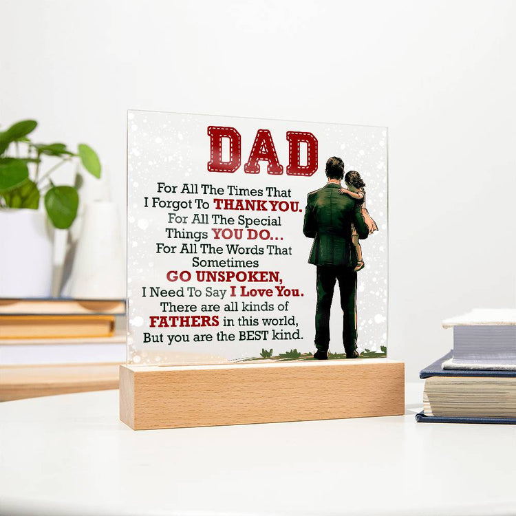 Thank You Dad - Acrylic Square - Marlofy.com