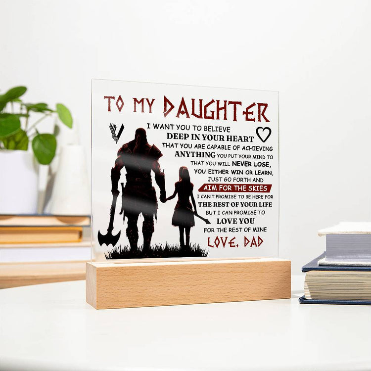 To My Daughter Skies – Acrylic Square - Marlofy.com