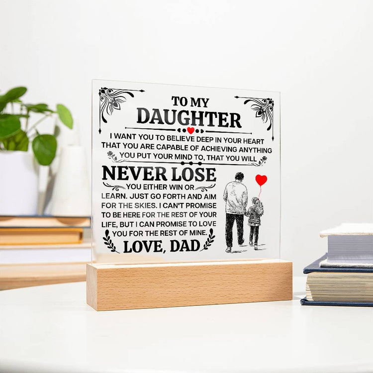 To My Daughter Promise – Acrylic Square - Marlofy.com