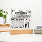 To My Daughter Promise – Acrylic Square - Marlofy.com