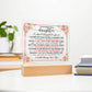 To My Beautiful Daughter – Acrylic Square - Marlofy.com