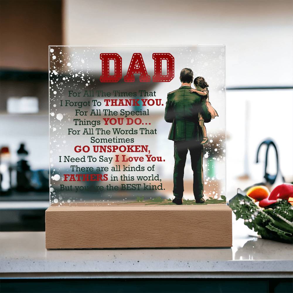 Thank You Dad - Acrylic Square - Marlofy.com