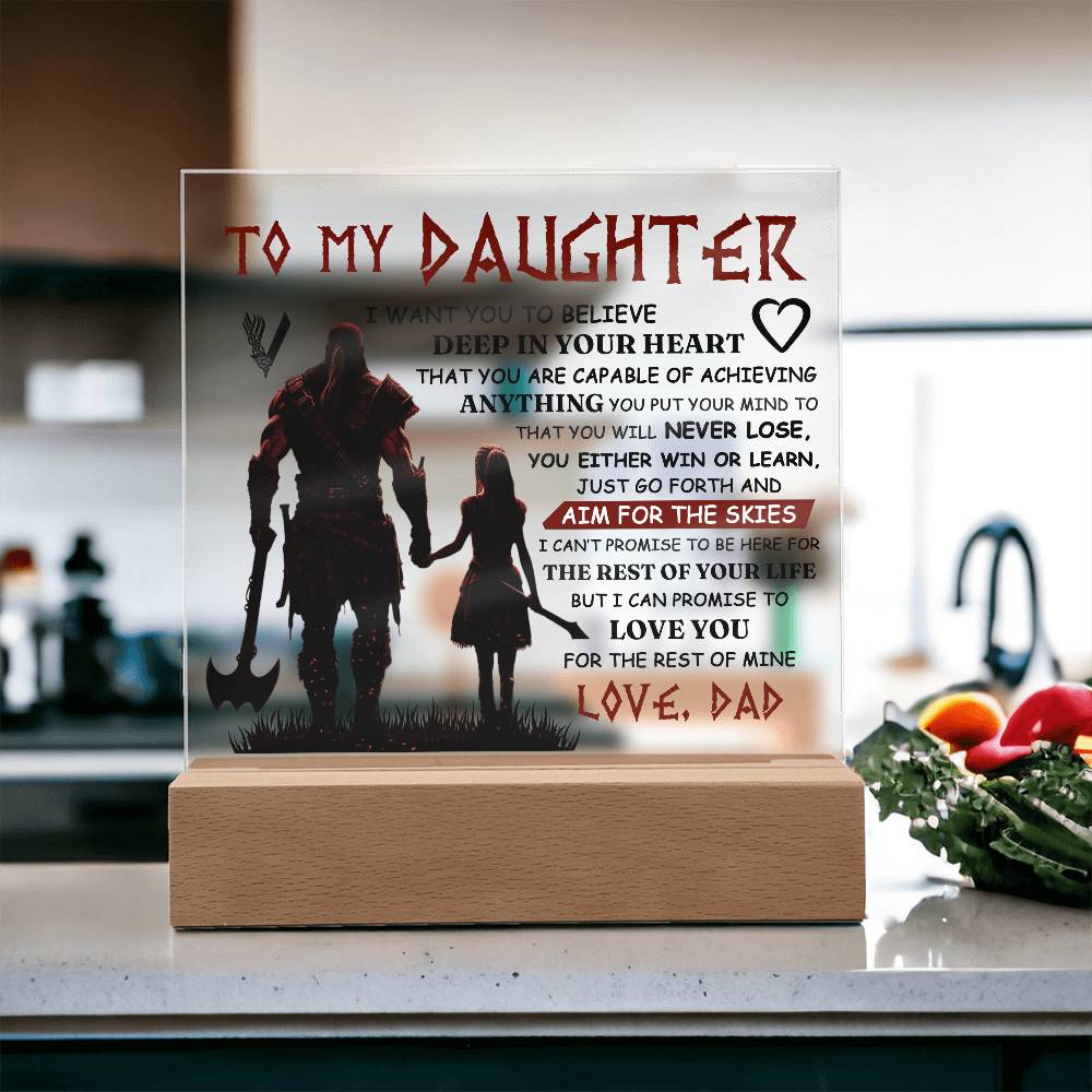 To My Daughter Skies – Acrylic Square - Marlofy.com