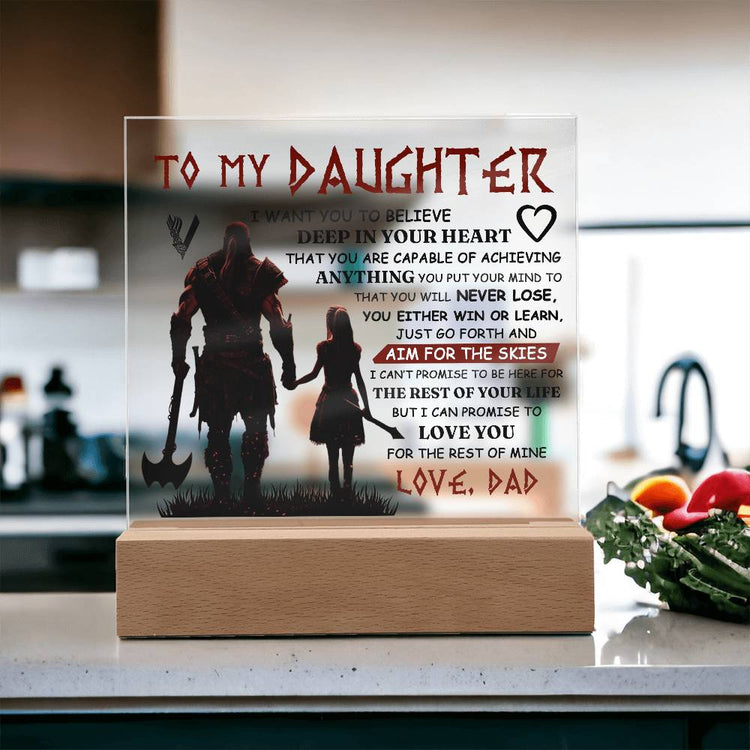 To My Daughter Skies – Acrylic Square - Marlofy.com