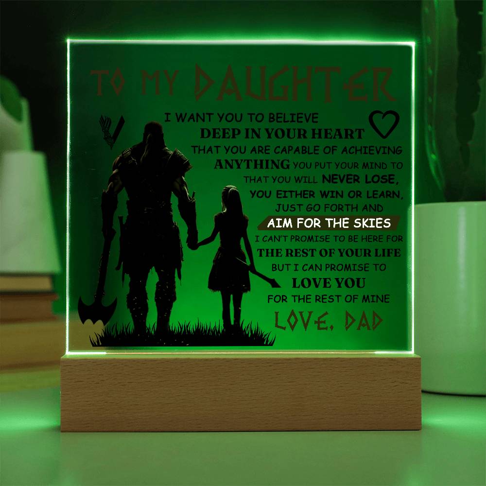 To My Daughter Skies – Acrylic Square - Marlofy.com