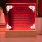 To My Beautiful Daughter – Acrylic Square - Marlofy.com