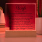 To My Beautiful Wife (Printed) – Acrylic Square - Marlofy.com