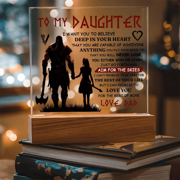 To My Daughter Skies – Acrylic Square - Marlofy.com