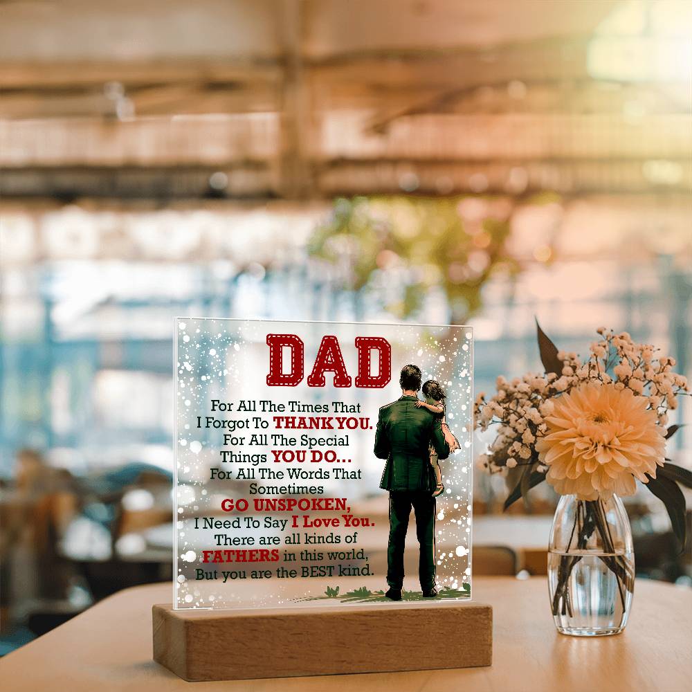 Thank You Dad - Acrylic Square - Marlofy.com