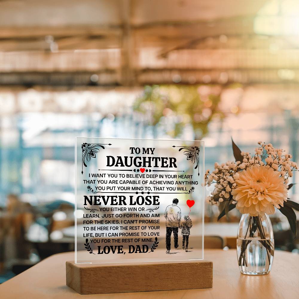 To My Daughter Promise – Acrylic Square - Marlofy.com