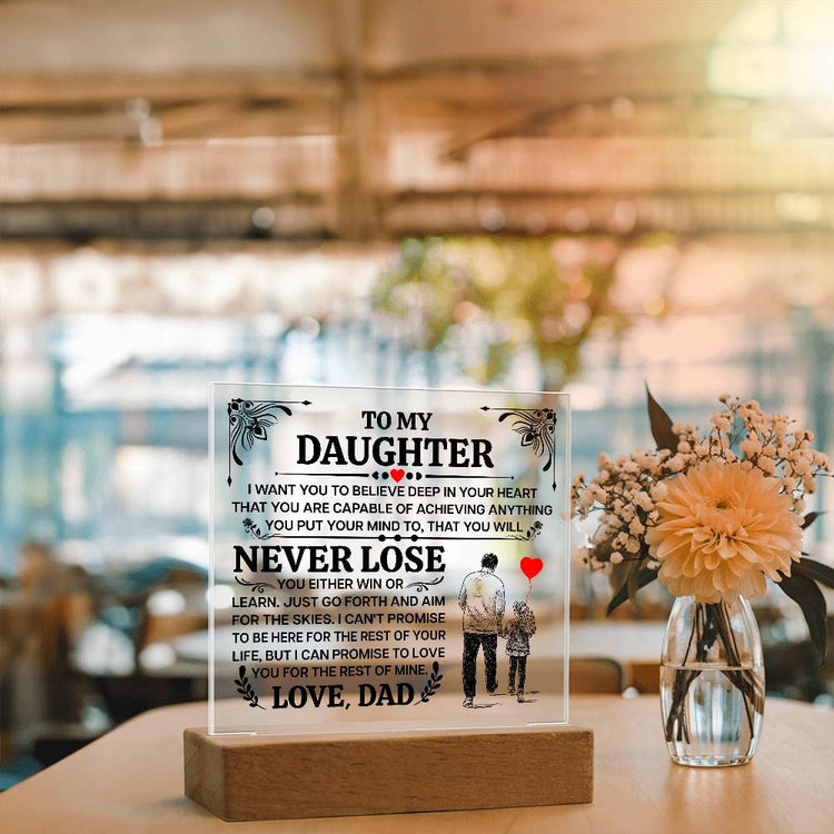 To My Daughter Promise – Acrylic Square - Marlofy.com