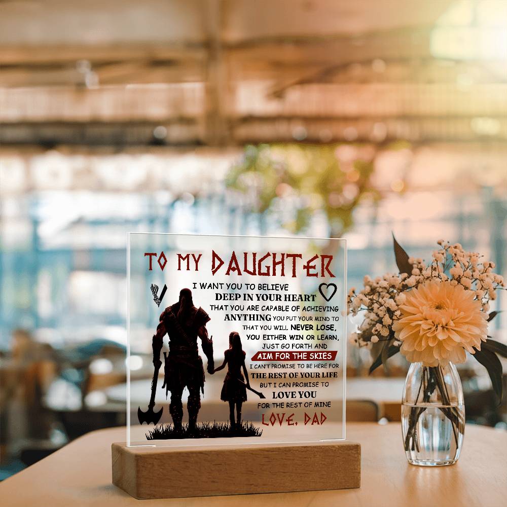 To My Daughter Skies – Acrylic Square - Marlofy.com