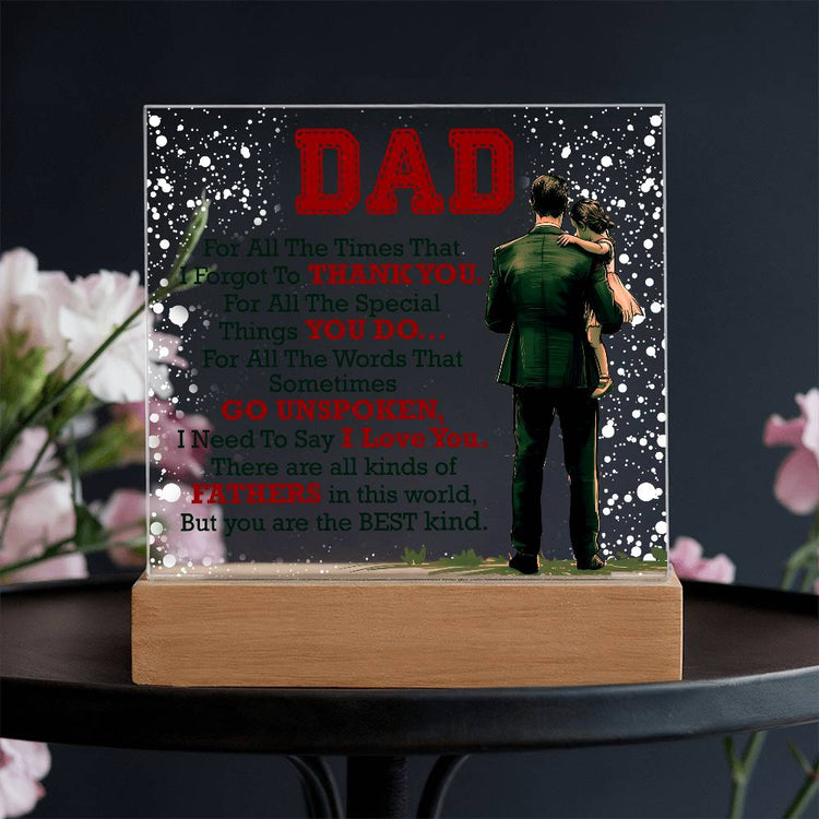 Thank You Dad - Acrylic Square - Marlofy.com
