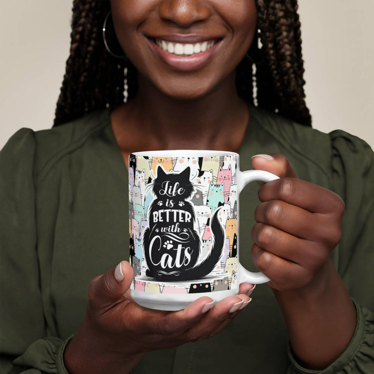 Life Is Better With Cats – Ceramic Mug - Marlofy.com