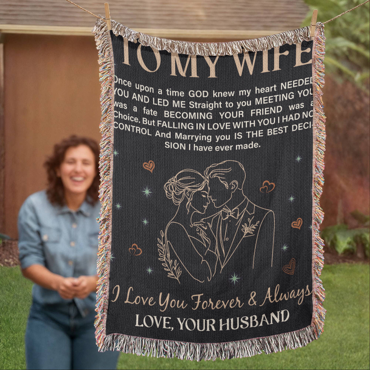 To My Wife - Heirloom Blanket - Marlofy.com